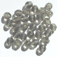 25 8mm Faceted Black Diamond Firepolish Beads